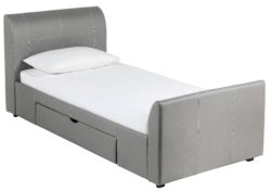 Collection - Enrique Grey 1 Drawer - Bed Frame - Single